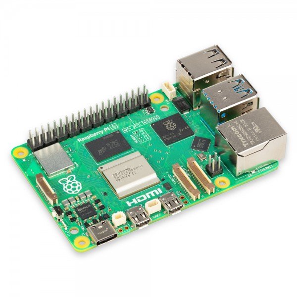 A Raspberry Pi single-board computer showing its integrated memory chip